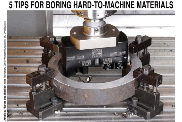 The KAISER 318 modular boring system is lightweight, offering high precision and performance. This large diameter boring system features through-tool coolant supply to the cutting edge.